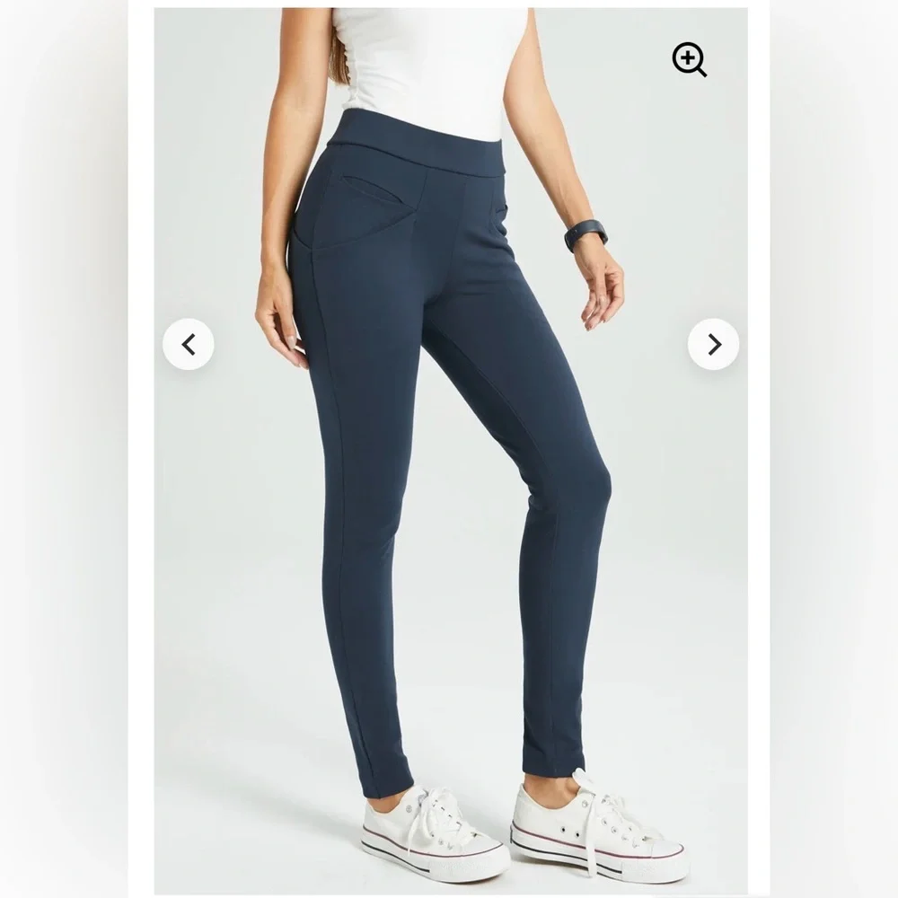 Betabrand XS & XSP Navy Journey Skinny Leg Pants Stretch Womens 25” & 27” Inseam - Picture 2 of 16
